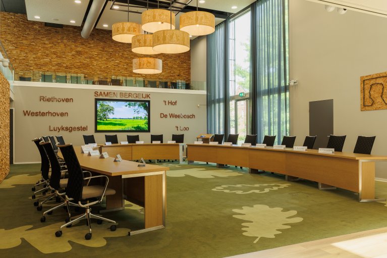 Raadszaal opstelling gemeenteraad