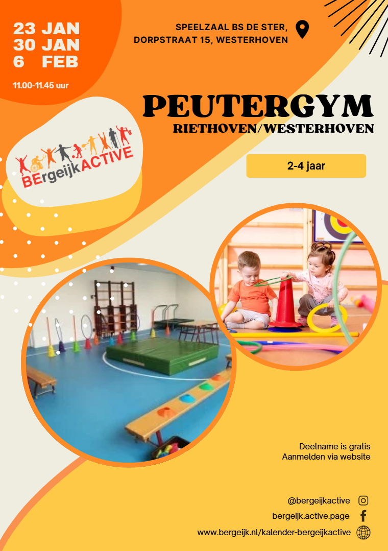 Peutergym Westerhoven/Riethoven met informatie over de activiteiten